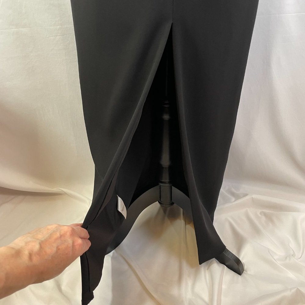 Badgley Mischka Black Formal Maxi Dress Size 8 Black Tie Party Gala Ball Evening - Picture 7 of 16